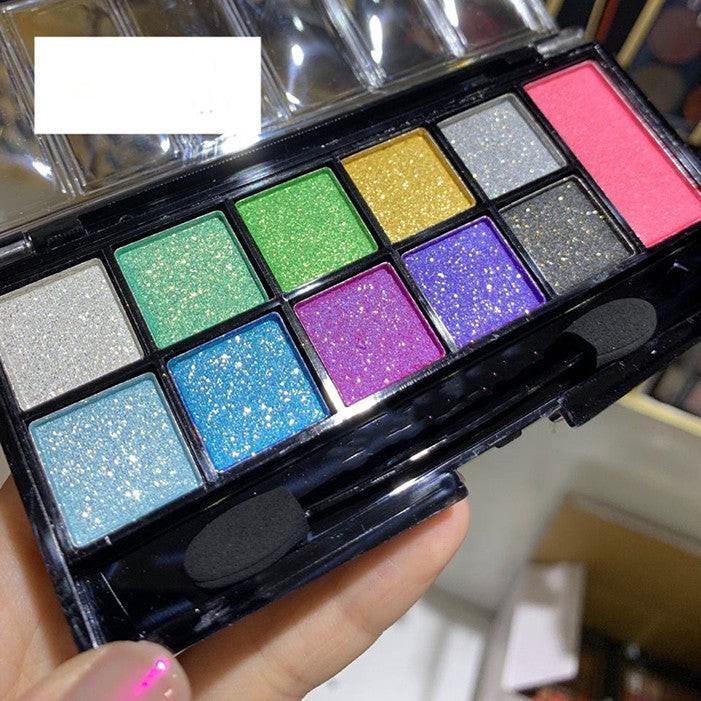 Blue-green-purple-yellow Eye Makeup.