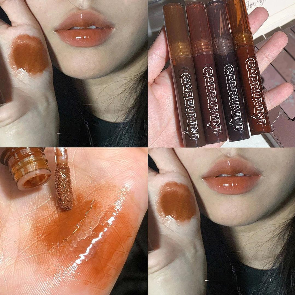 I Lava Chocolate Moisturizing Glaze Mirror Transparent Glass Lip Gloss.