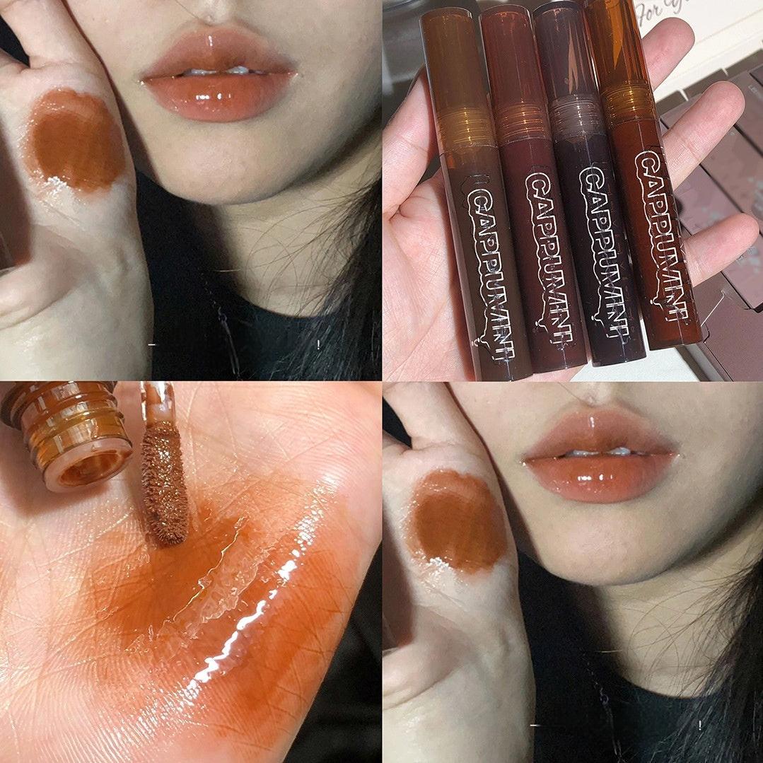 I Lava Chocolate Moisturizing Glaze Mirror Transparent Glass Lip Gloss.