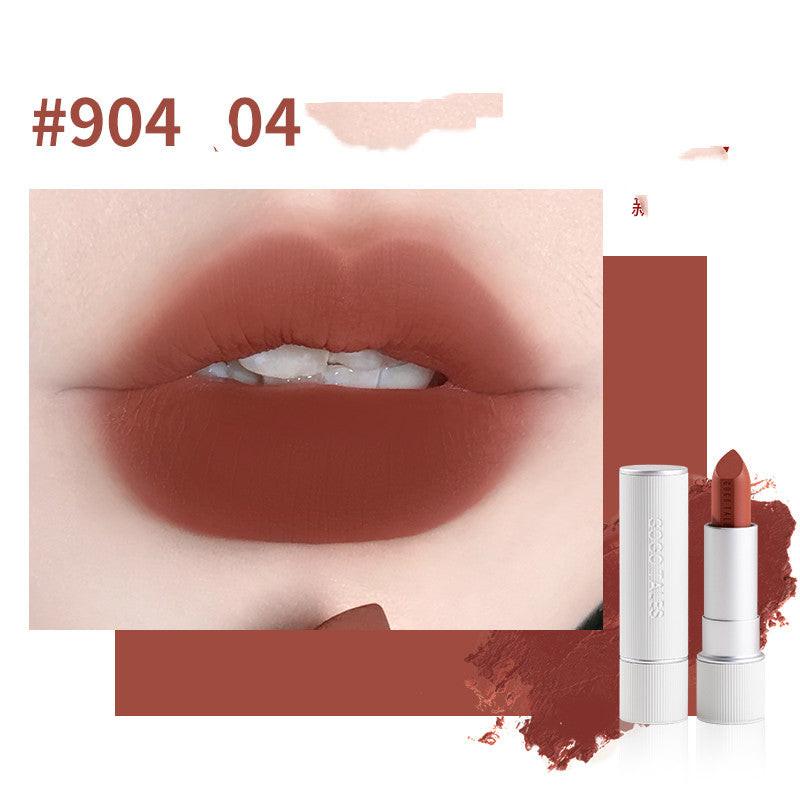 Striped Autumn And Winter Retro Lipstick Soft Mist Velvet Caramel Chestnut.