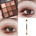 Chocolate Jiugongge Grid Earth Color Pure Nude Makeup Eye Shadow Plate.