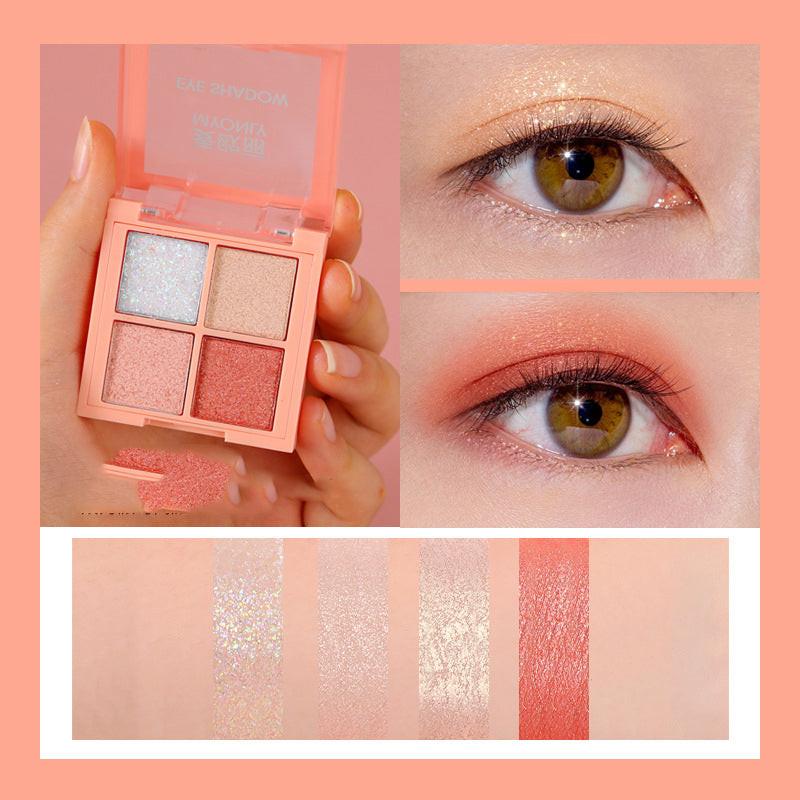 Simple Multicolor Pearly Earth Eyeshadow Palette.