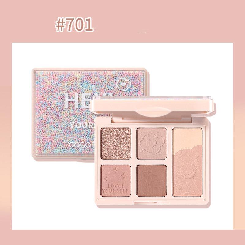 Bubble Gum Six-color Mini Eyeshadow Palette Matte.