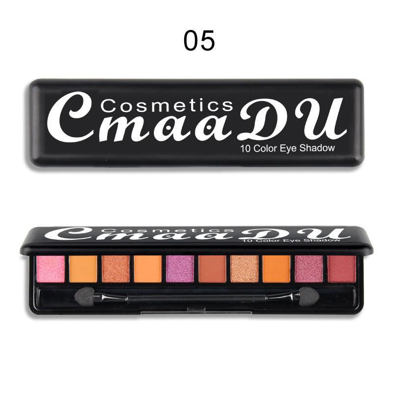 Creative 10 Color Matte Pearlescent Eyeshadow Palette.