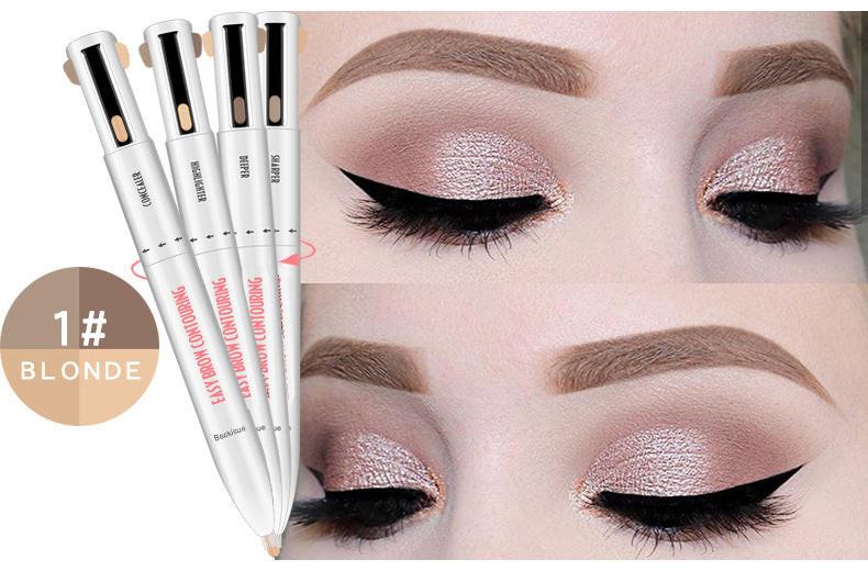 Popular Rotating Round Bead Eyebrow Pencil Four In One.