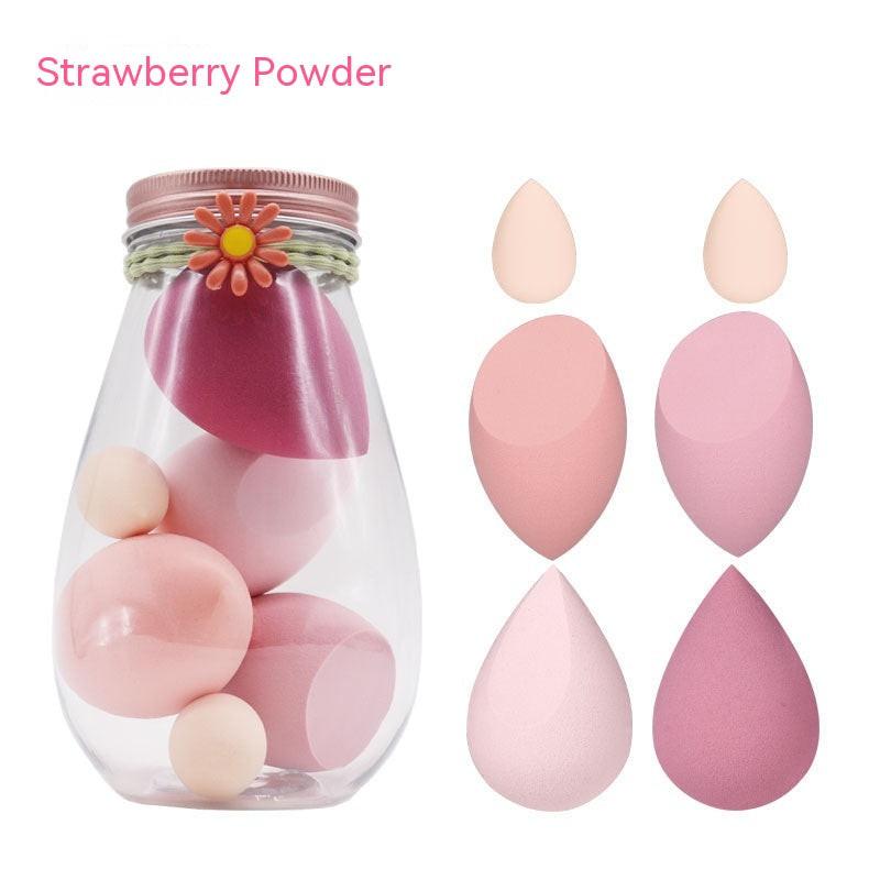 Foreign Trade Makeup Puff 7 PCs Canned Cosmetic Egg Suit Drift Bottle Makeup Sponge Soaking Water Bigger Mini.