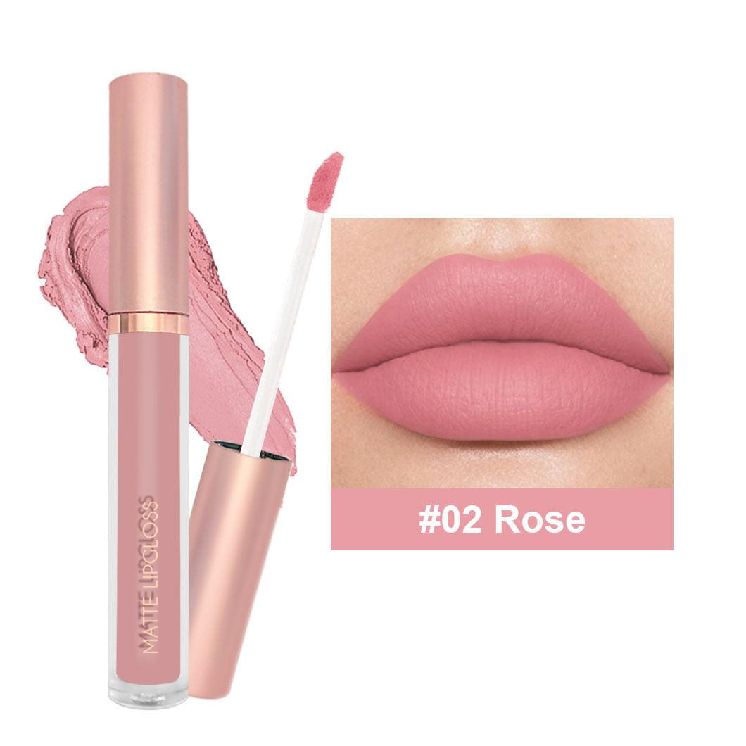 12-color Nude Jam Matte Lip Gloss Does Not Fade.