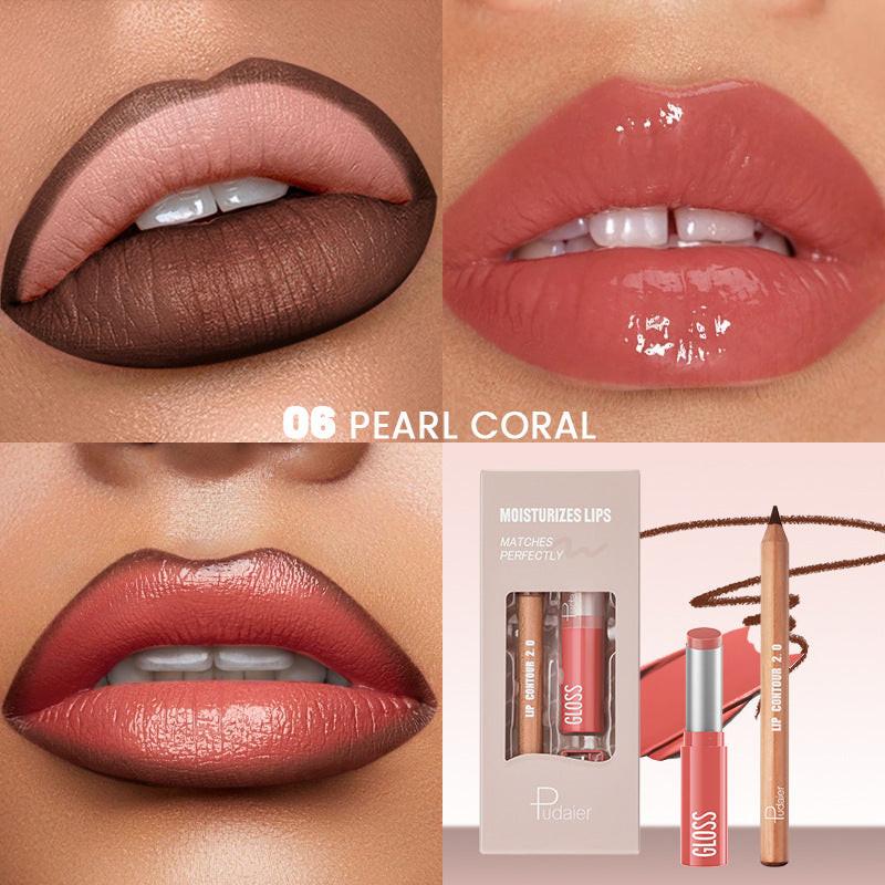 Lip Liner Lipstick Kit Matte Water Light.