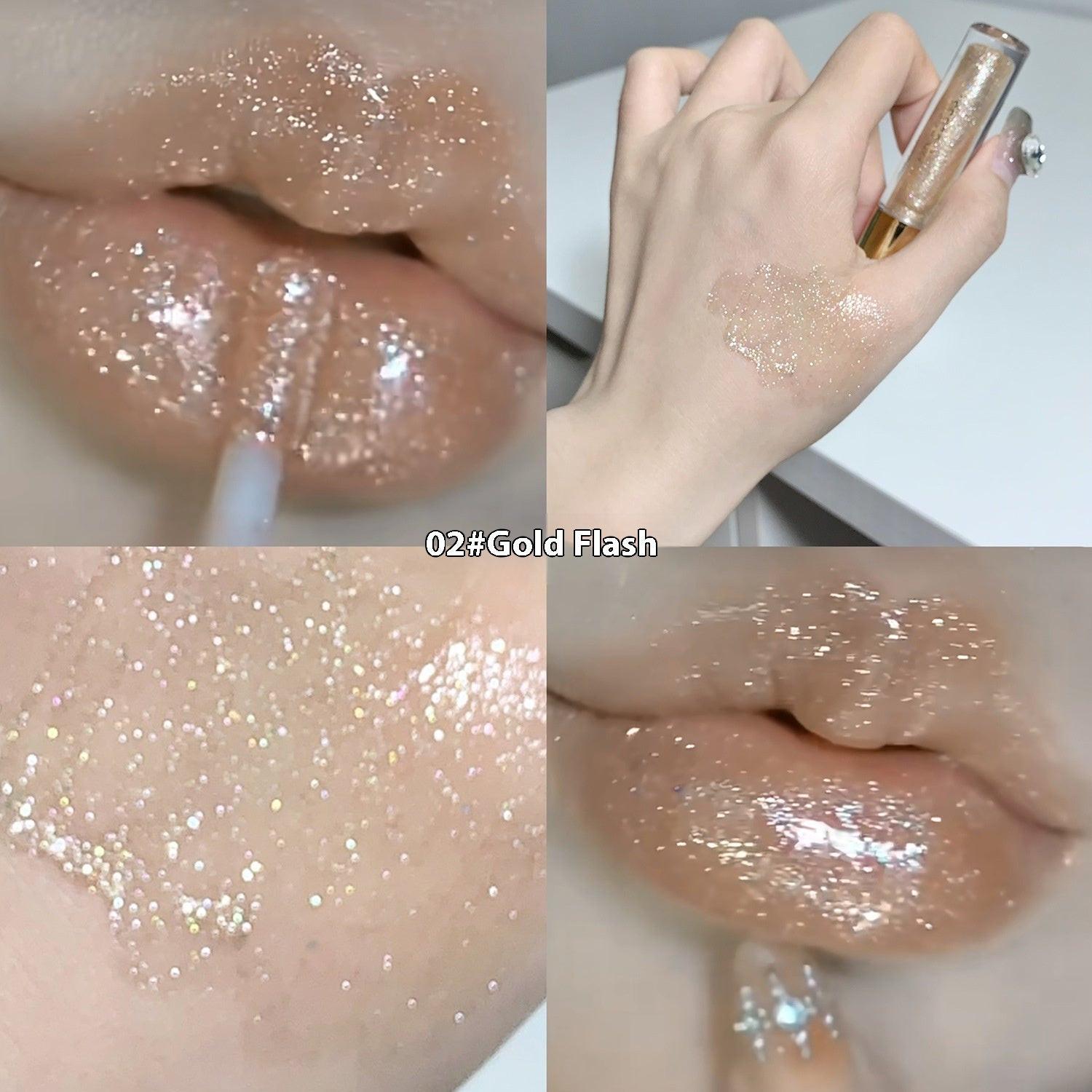 Moisturizing And Rich Flash Lip Gloss Water Light Mirror Lip Lacquer.