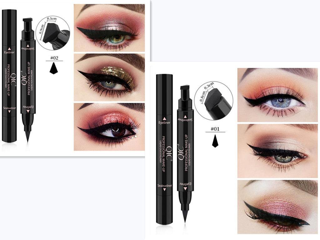 Double-headed wing seal eyeliner.