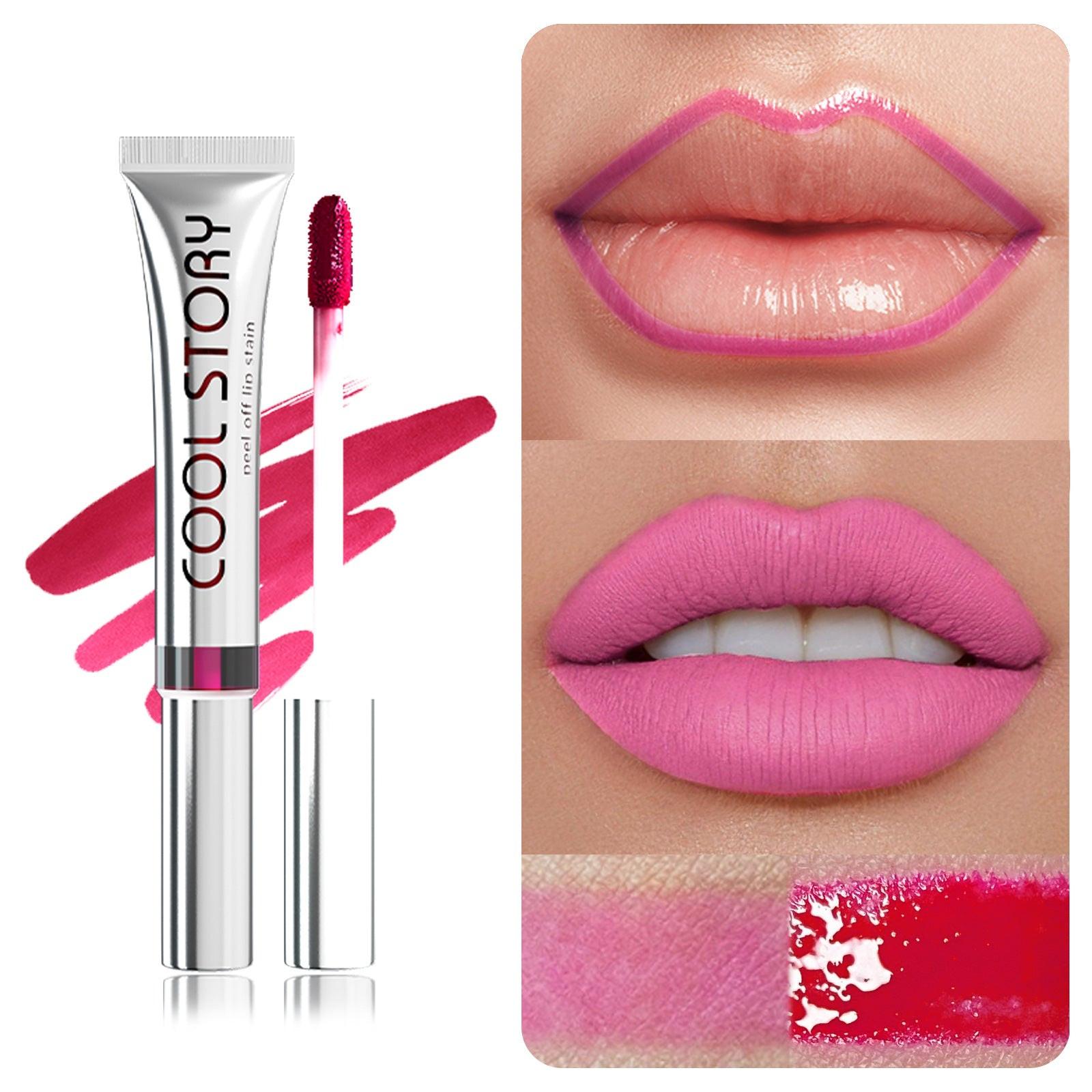 Single Stripping Lip Lacquer Matte No Stain On Cup.