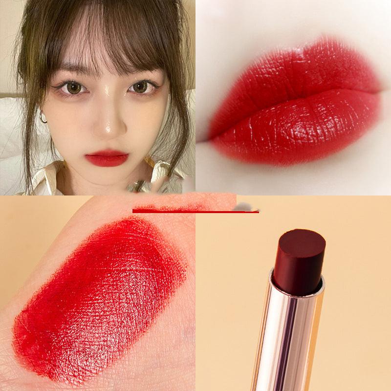 Golden Thin Tube Semi-matte Velvet Matte Moisturizing Lipstick.