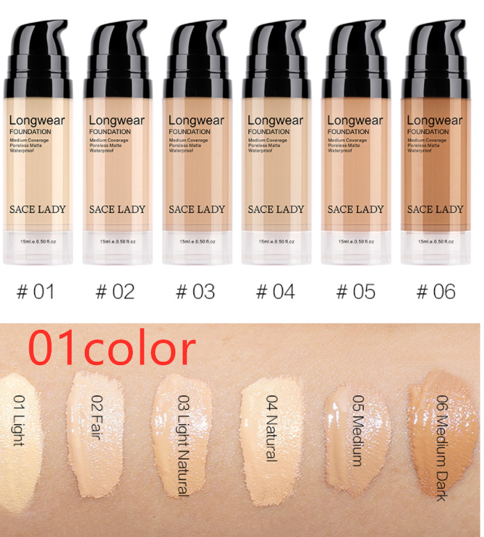 Liquid Foundation Natural Concealer Long Lasting Moisturizing Waterproof Sweat.