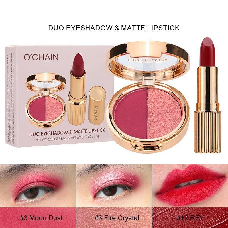 Pearlescent Double-color Eye Shadow Matte Lipstick Does Not Fade Nonstick Cup.