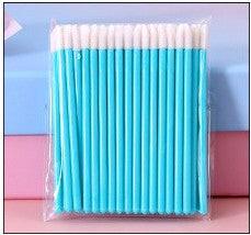 Fishing Rod Lip Brush Flocking Lipstick Makeup Brush Solid Lip Lacquer Brush Cotton Swab 50PCS.