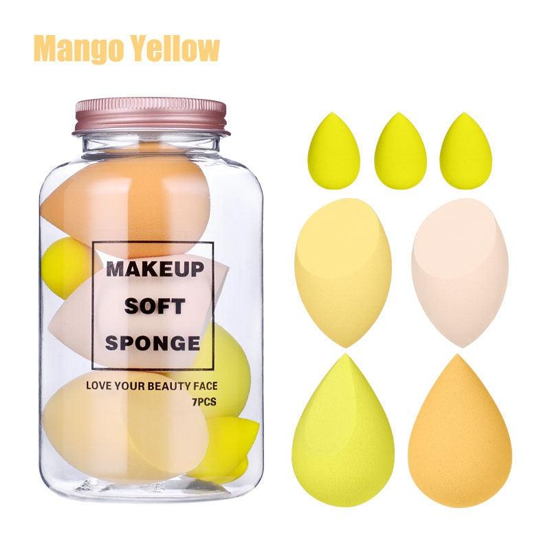 Foreign Trade Makeup Puff 7 PCs Canned Cosmetic Egg Suit Drift Bottle Makeup Sponge Soaking Water Bigger Mini.