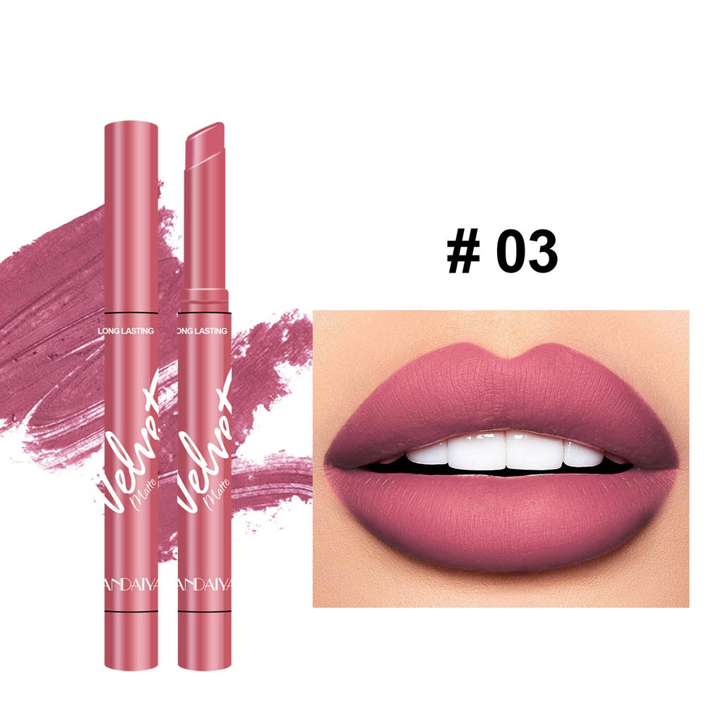 Velvet Matte Lipstick Discoloration Resistant Matte Moisturizing.