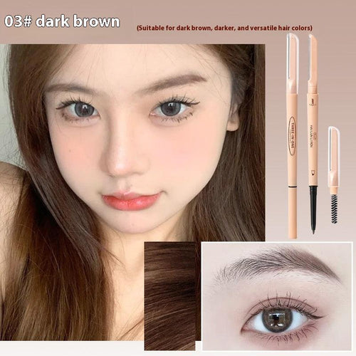 Rotating Double-headed Multifunctional Thin Head Eyebrow Pencil Distinct Look.
