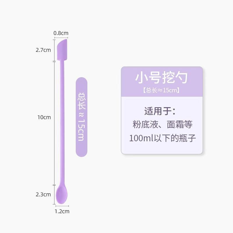 2 In 1 Makeup Silicone Scoop Scraper Set Cosmetic Liquid Foundation Face Cream Spoon Scraping Face Skin Care Tools Wholesale.