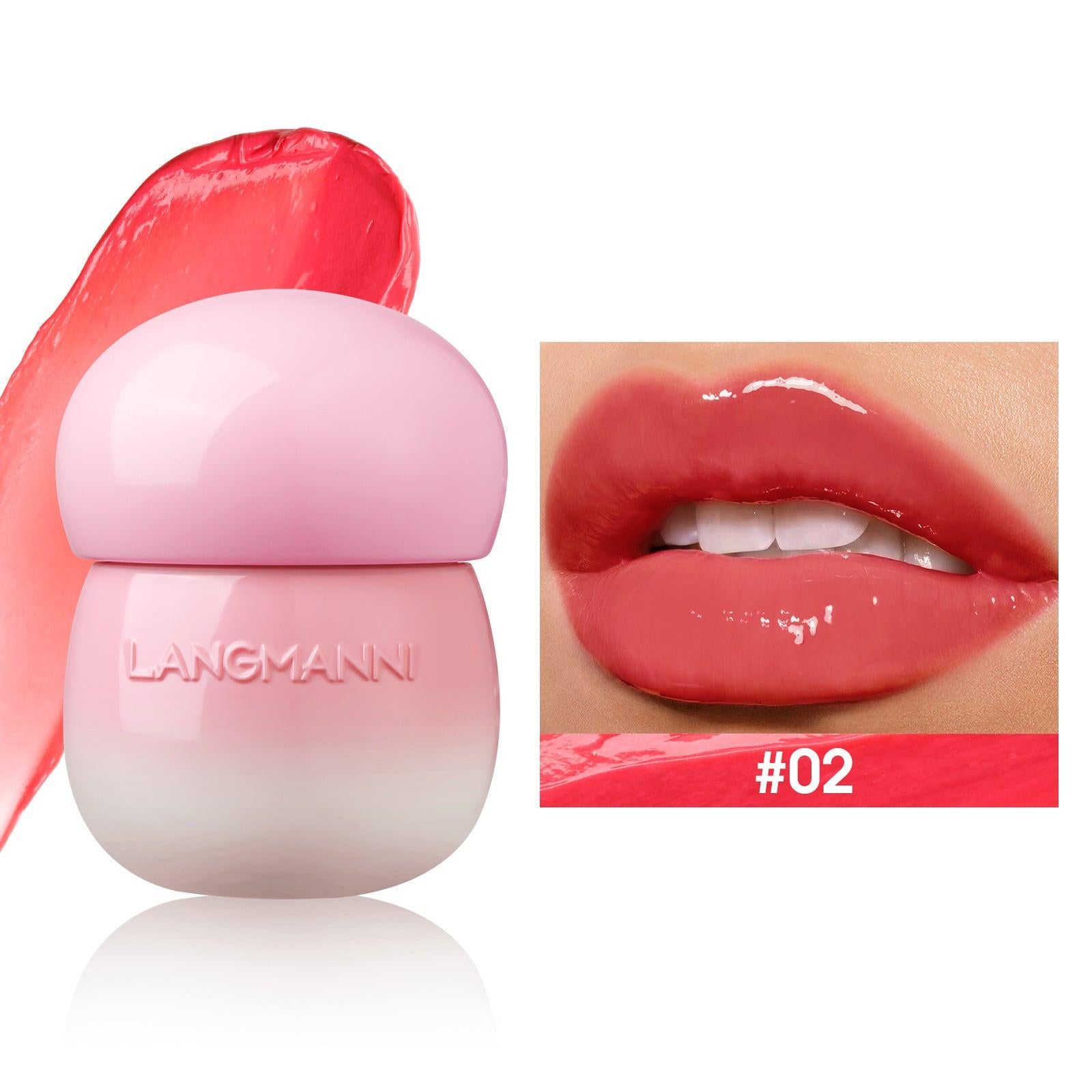 Mushroom Lip Lacquer Moisturizing Lip Gloss Not Oily.