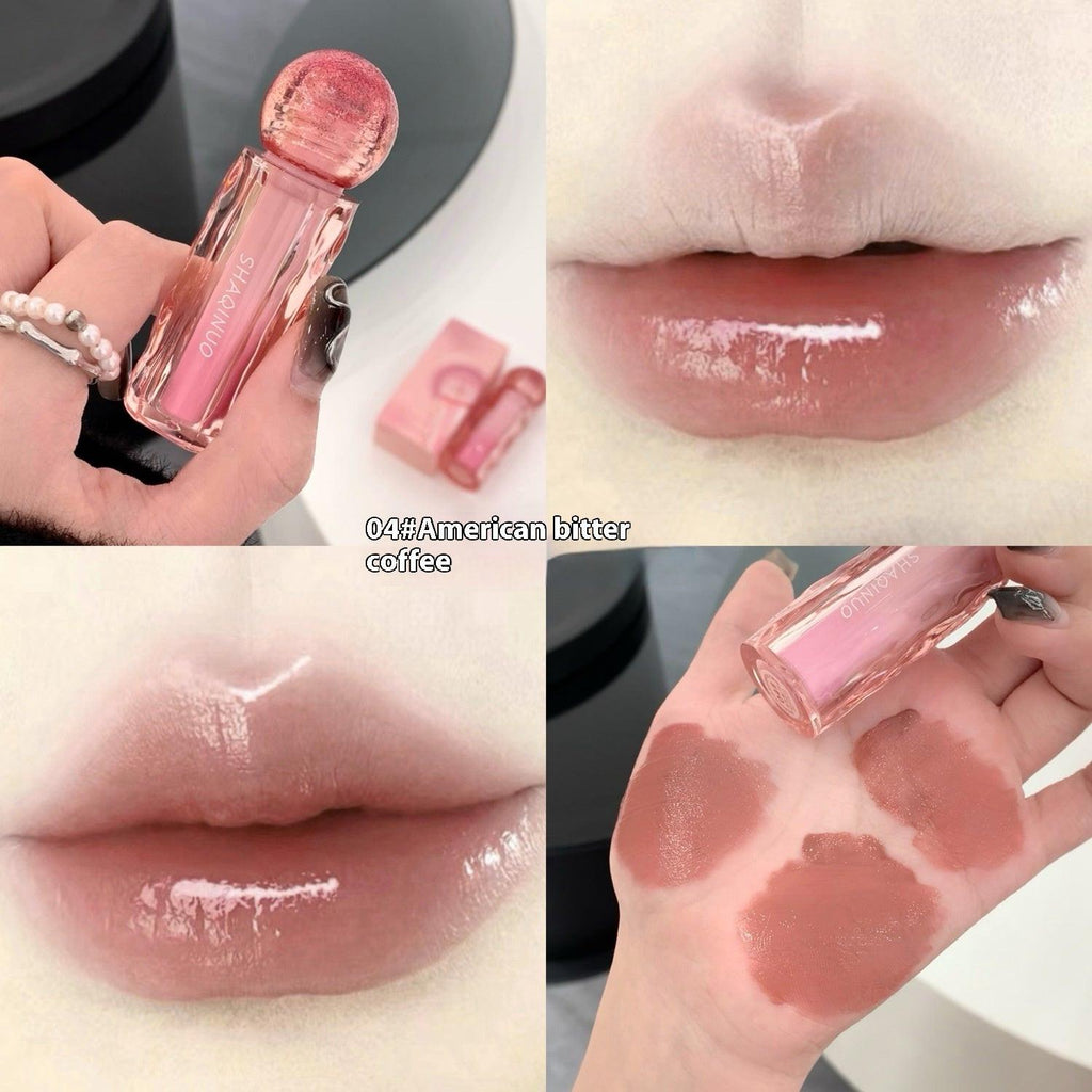 Light Bare Permeable Light Lip Lacquer Mirror Moisturizing Lip Gloss.