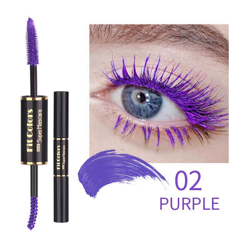 Double-headed Color Mascara Thick Curl More Than Waterproof Not Smudge White Eyebrow Dyeing.