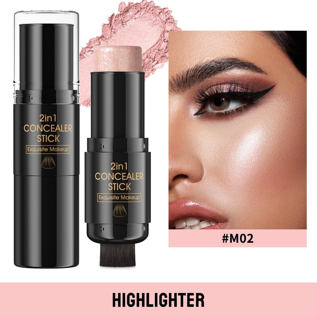 Highlight Blush Double-headed Contour Stick With Brush.