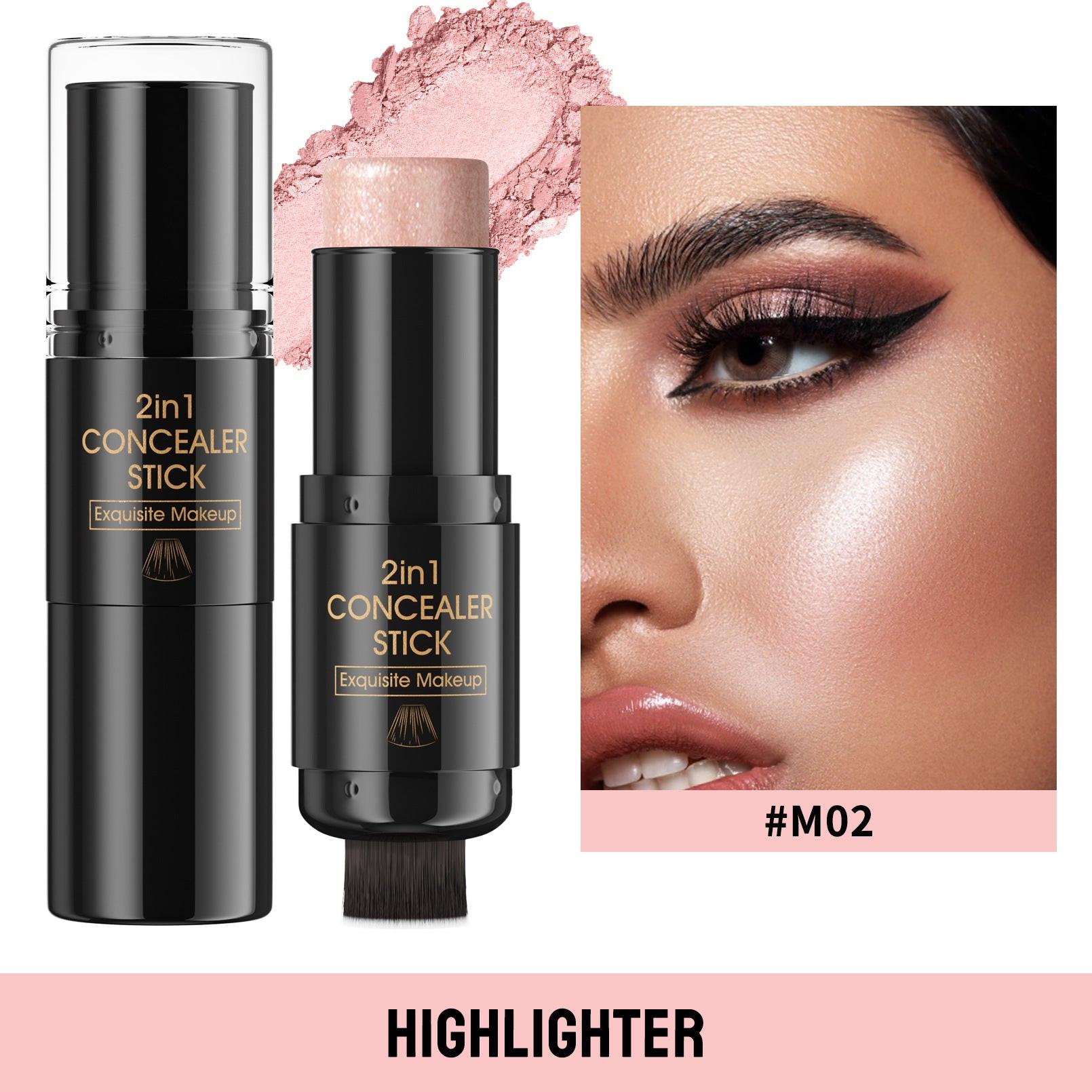 Highlight Blush Double-headed Contour Stick With Brush.