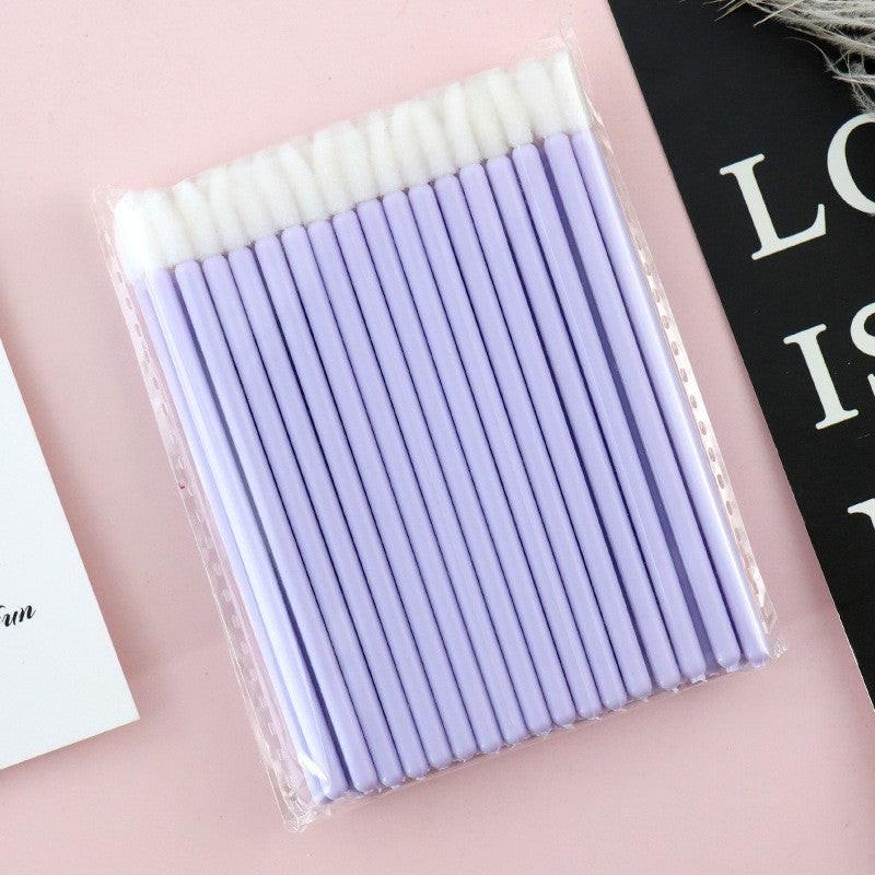 Fishing Rod Lip Brush Flocking Lipstick Makeup Brush Solid Lip Lacquer Brush Cotton Swab 50PCS.