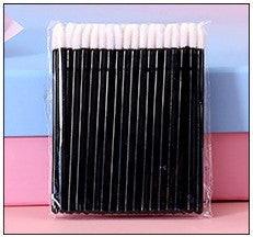 Fishing Rod Lip Brush Flocking Lipstick Makeup Brush Solid Lip Lacquer Brush Cotton Swab 50PCS.