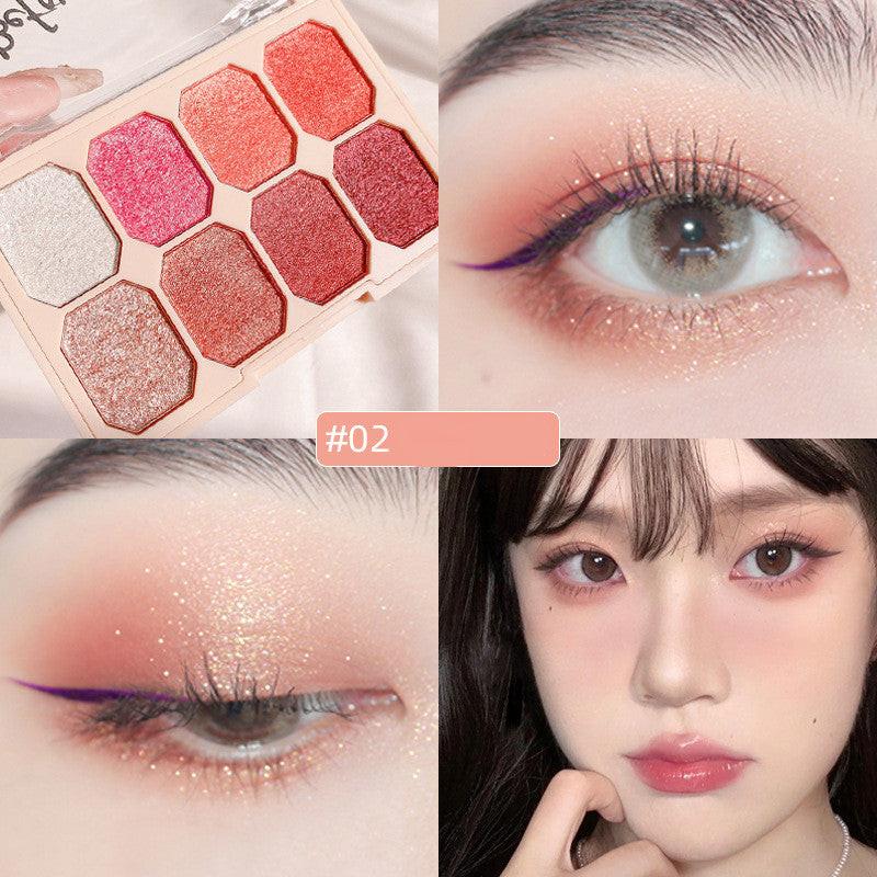 Earth Color Eye Shadow Repair Plate Pearl Milk Tea Color Makeup Cosmetics.
