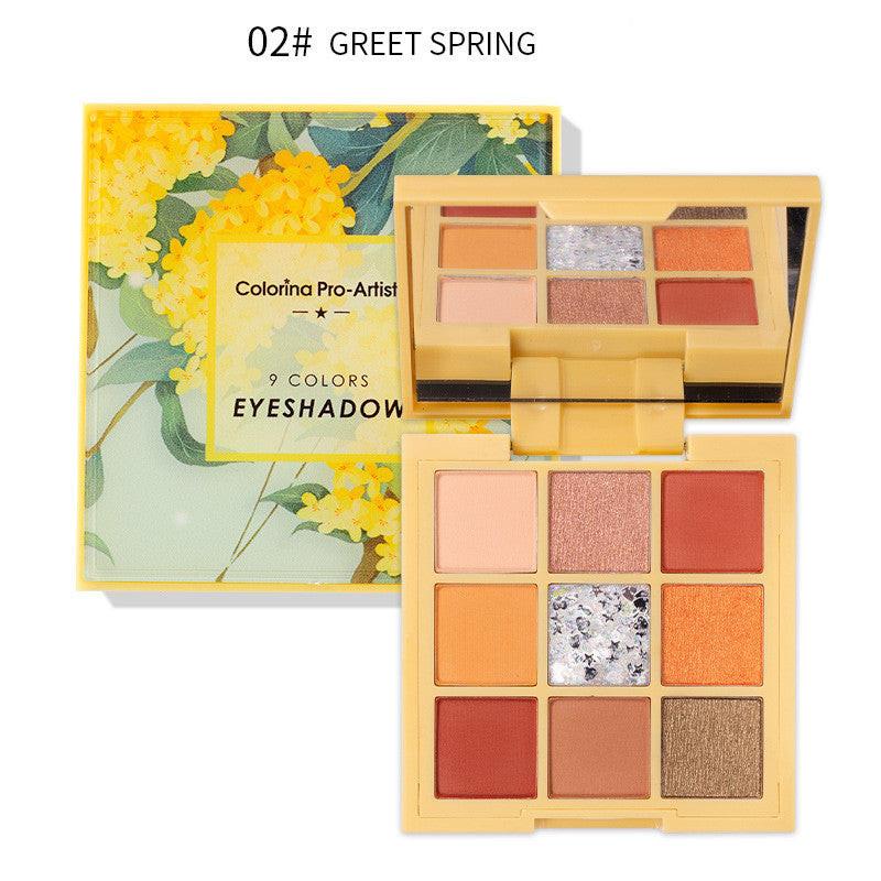 Matte Earth Color Eyeshadow Sequins Glitter Pumpkin Palette.