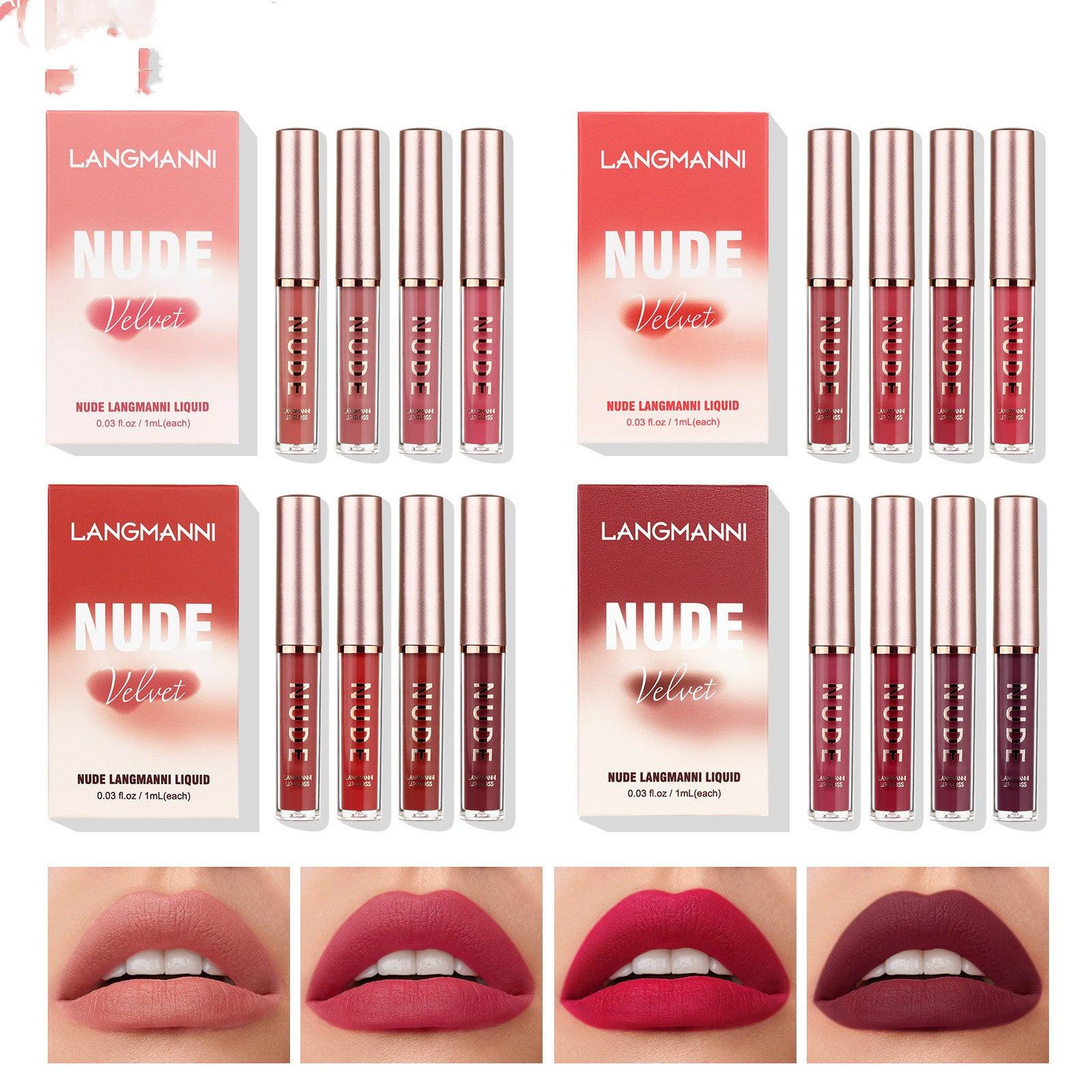 16 Lip Gloss Set Matte Matte Velvet Four-box.