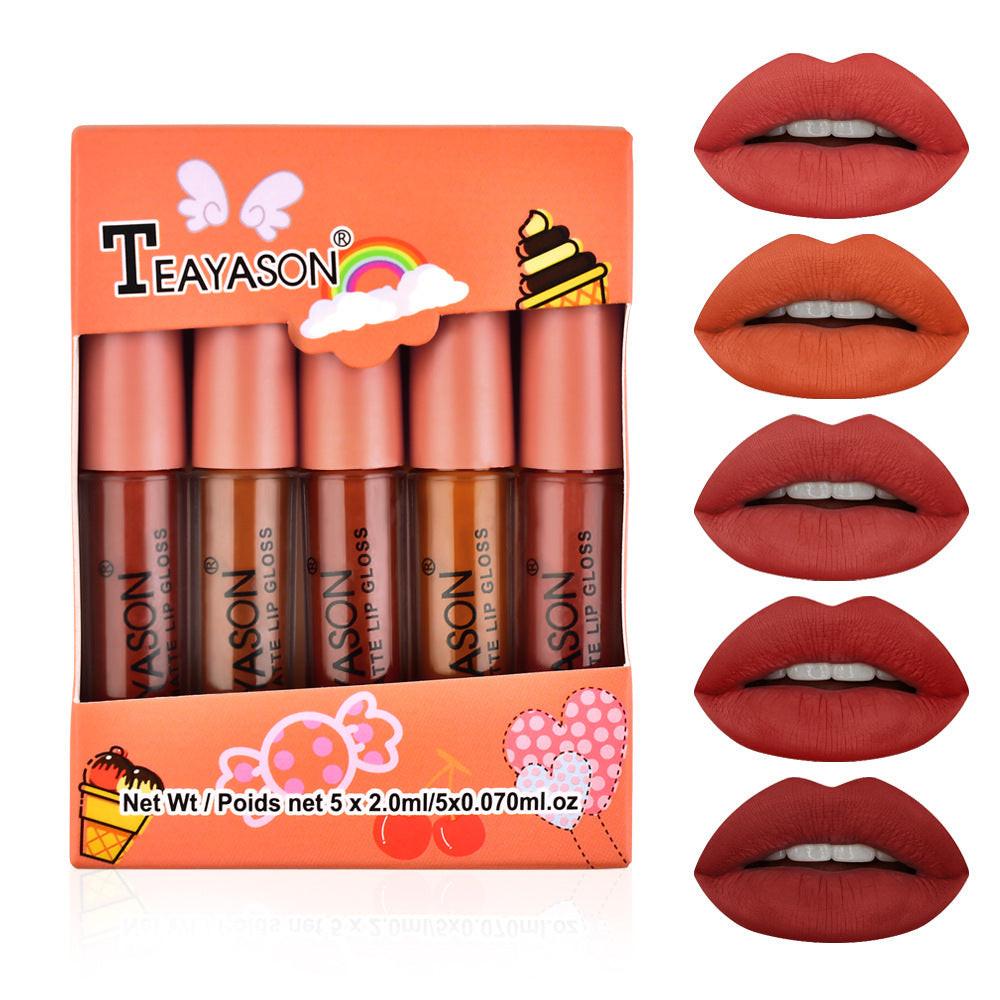 Matte Matte Lip Glaze Mini Set Of FiveLip Gloss.
