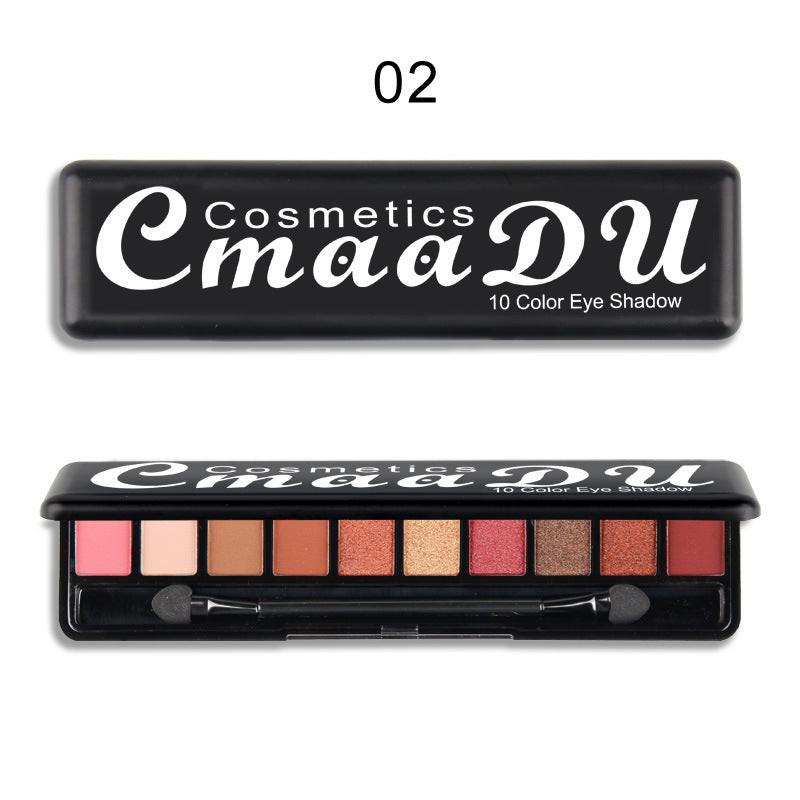 Creative 10 Color Matte Pearlescent Eyeshadow Palette.