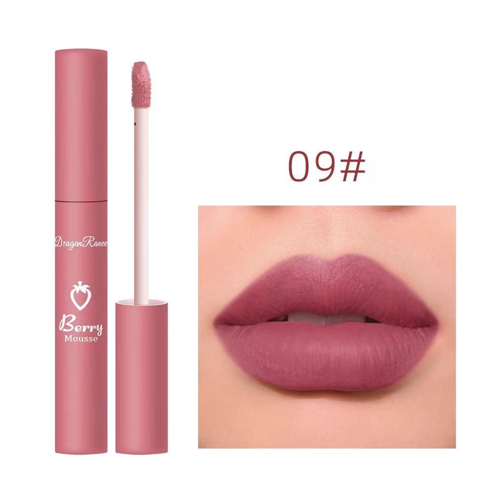 3 Strawberry Set Box Velvet Mist Matte Lip Glaze Lipstick.