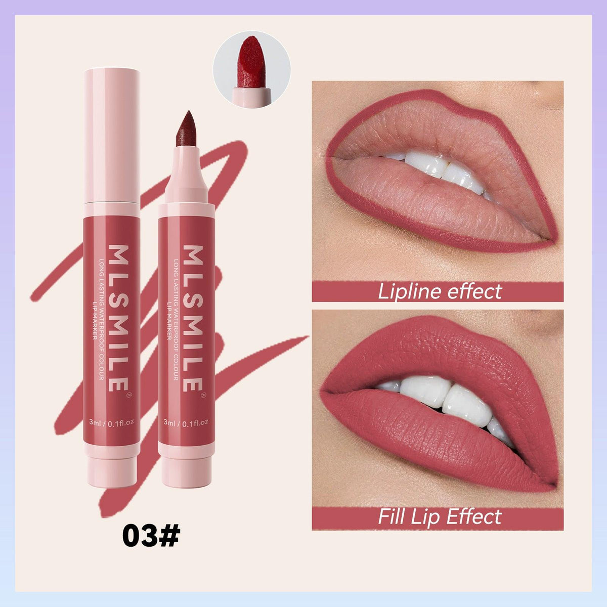 Lip Liner Waterproof No Stain On Cup Lipstick Multifunctional.