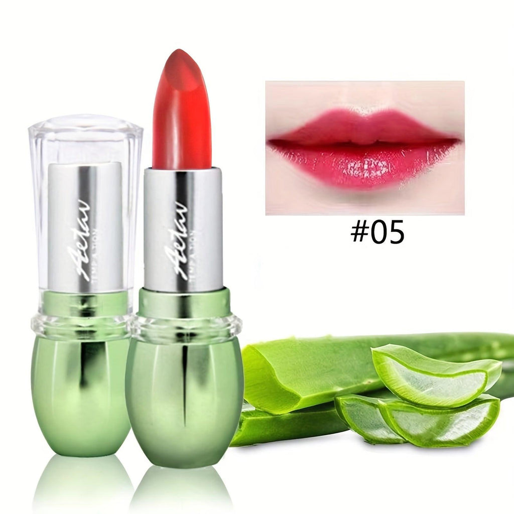 Magic Temperature Color Change Lipstick - Moisturize Aloe Vera Long Lasting Nutritious Lip Gloss - Daily Lip Care Cosmetics.