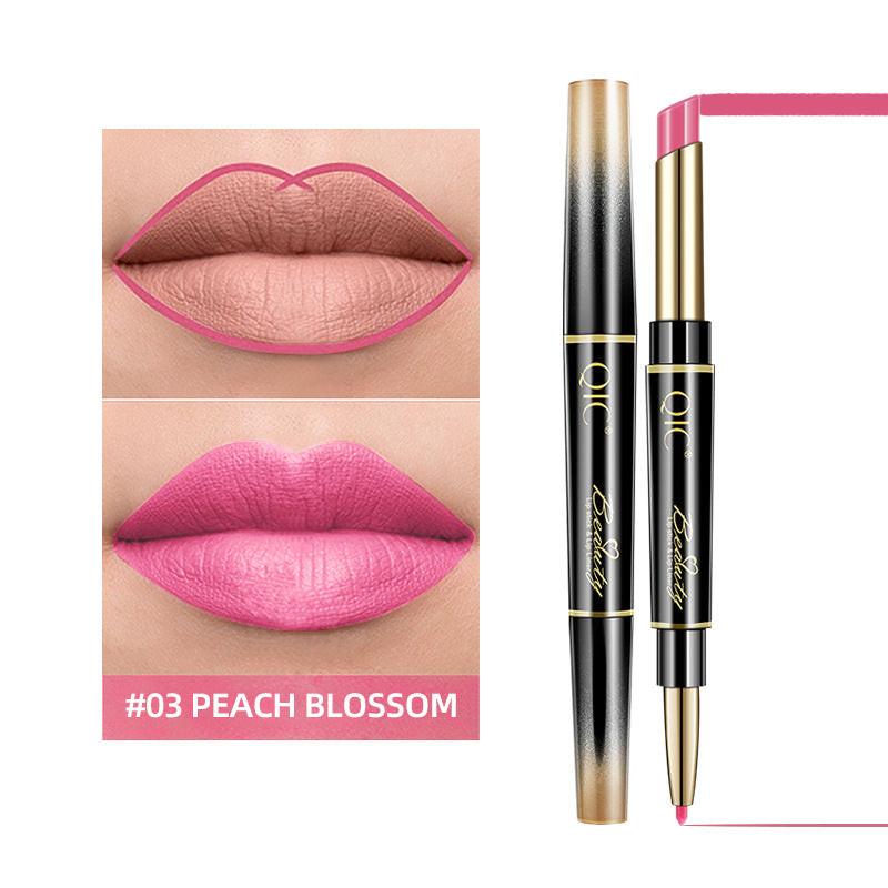 2-in-1 Matte Waterproof Non-Stick Lipstick Pencil.
