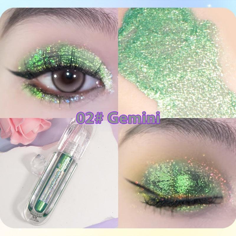 Chameleon Rhinestone Liquid Eye Shadow Multicolor Series Pearlescent Thin And Glittering Highlight.