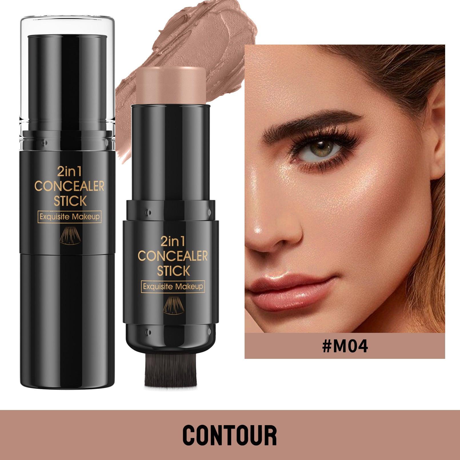 Highlight Blush Double-headed Contour Stick With Brush.