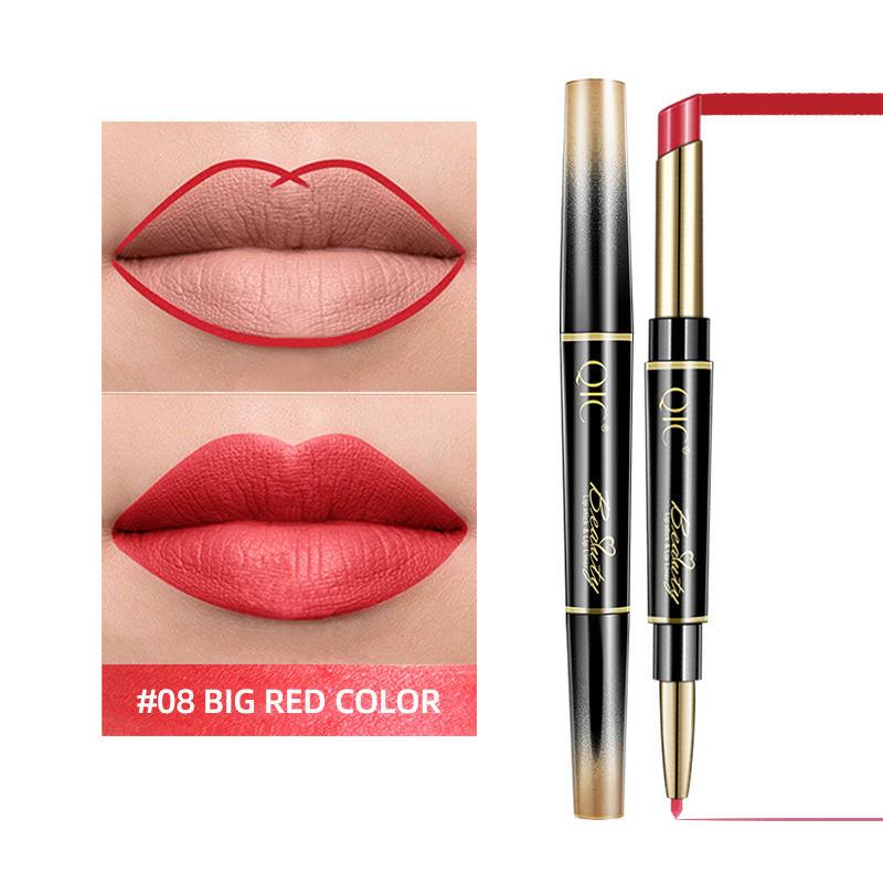 2-in-1 Matte Waterproof Non-Stick Lipstick Pencil.
