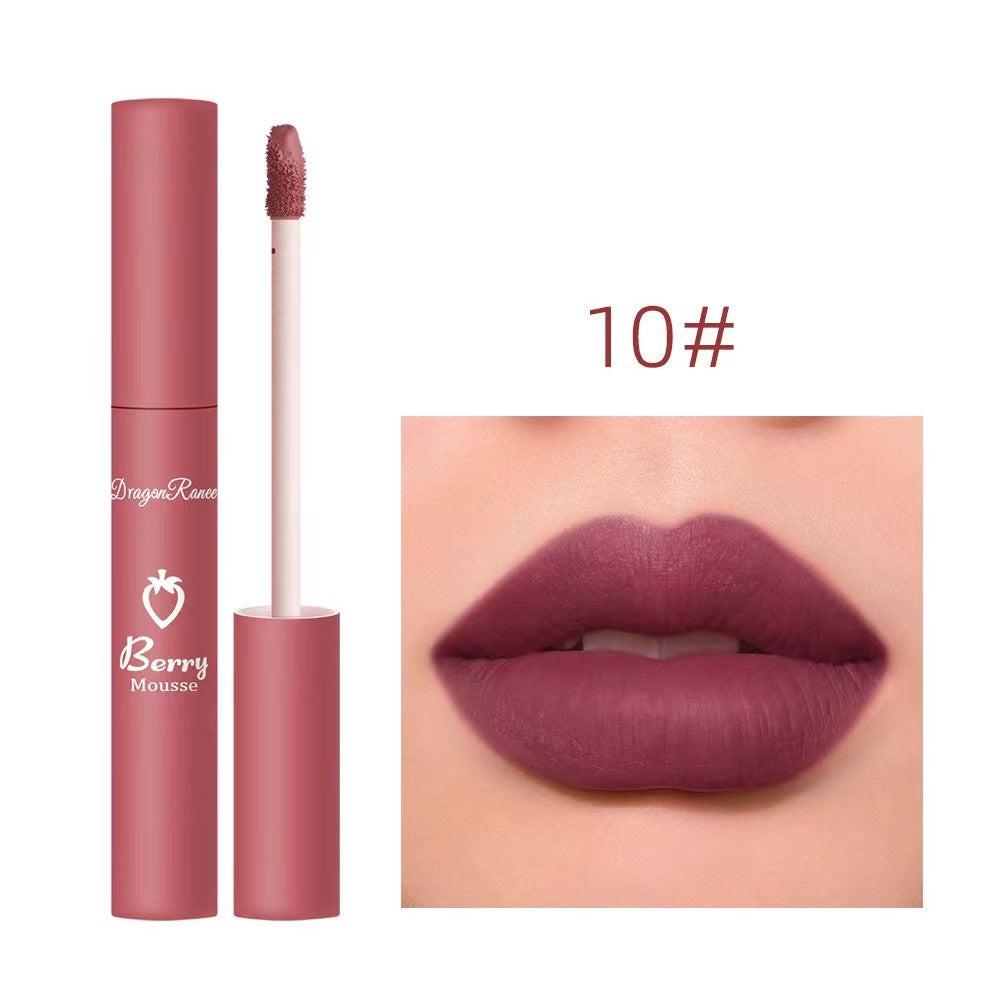 3 Strawberry Set Box Velvet Mist Matte Lip Glaze Lipstick.