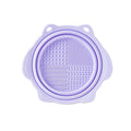 Multi-functional Silicone Makeup Brush Cleaning Folding Bowl Sponge Puff Beauty Tool Makeup Brush  Washing Scrubber Pad Soft Mat Scrubber Box.