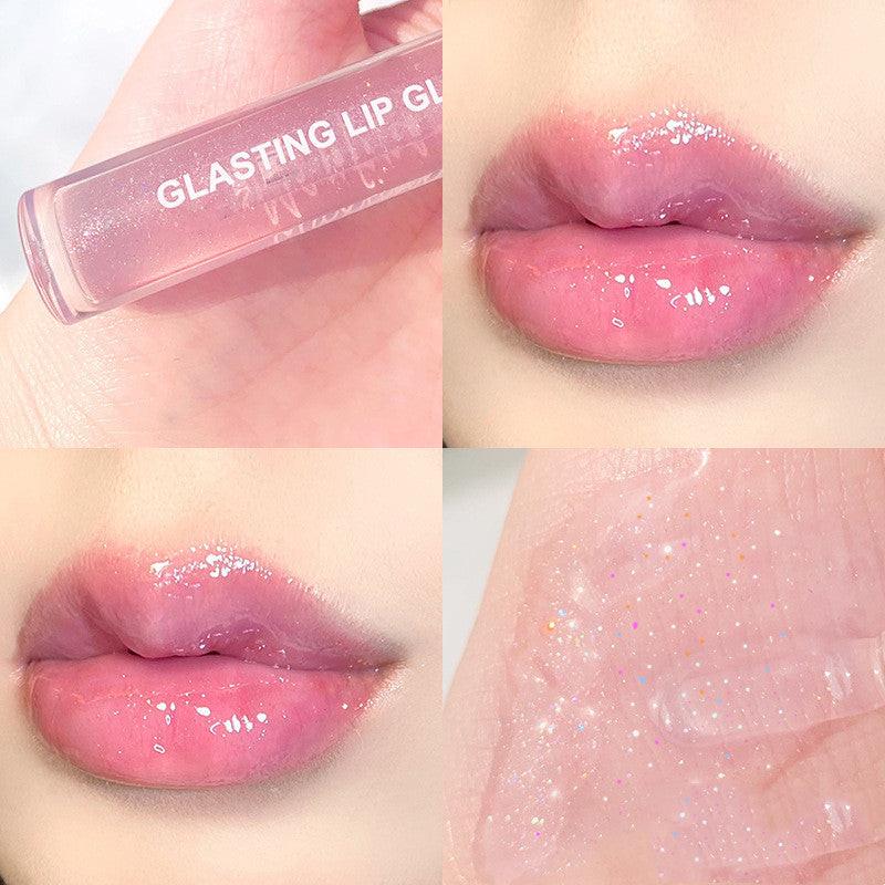 Water-light Beautiful Lip Gloss Lip Glaze With Flashing Toot Lip Lip Gloss For Men And Women Students Beginners Plump Jelly Color.