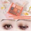 Seven Color Eye Shadow Plate Pearl Powder Sequins Beauty Makeup.