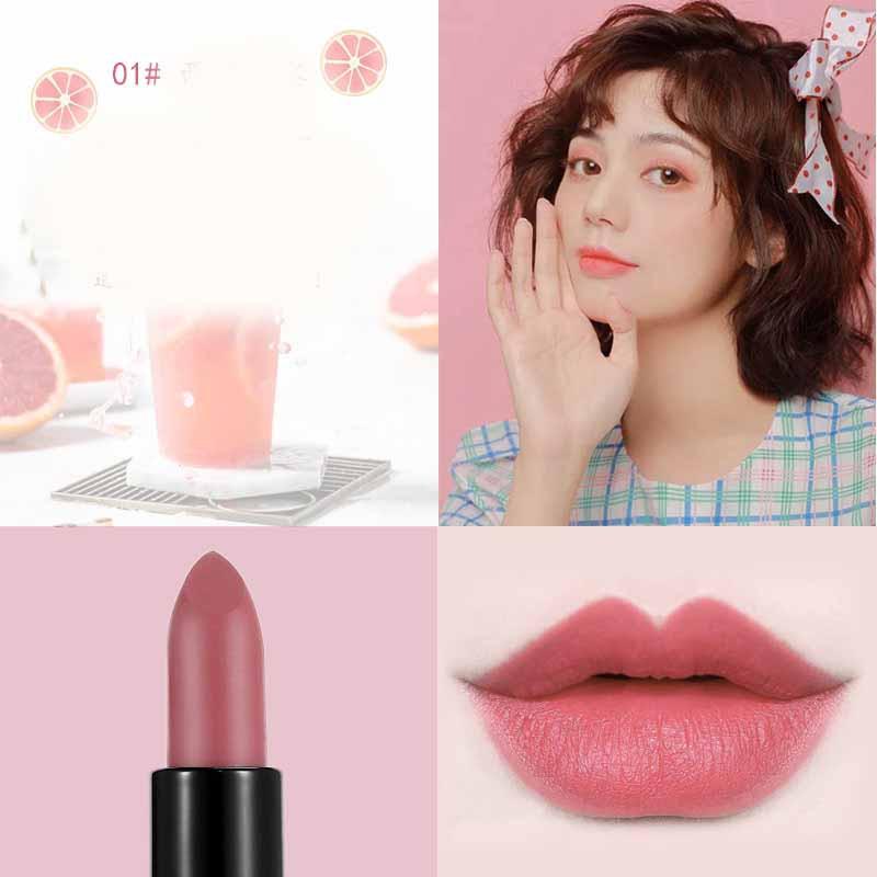 Caramel Red Brown Matte Velvet Matte Lipstick.