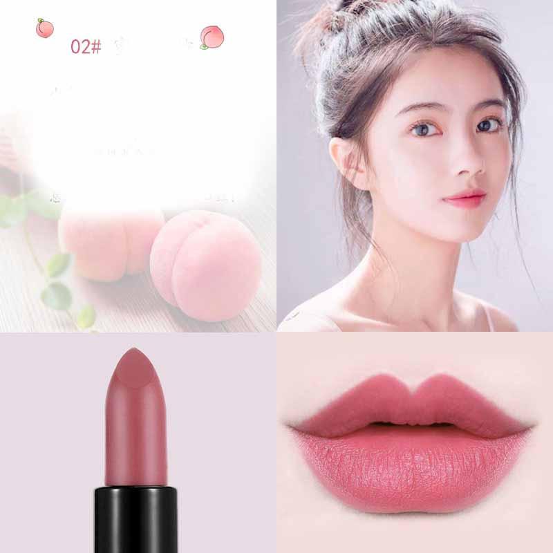 Caramel Red Brown Matte Velvet Matte Lipstick.
