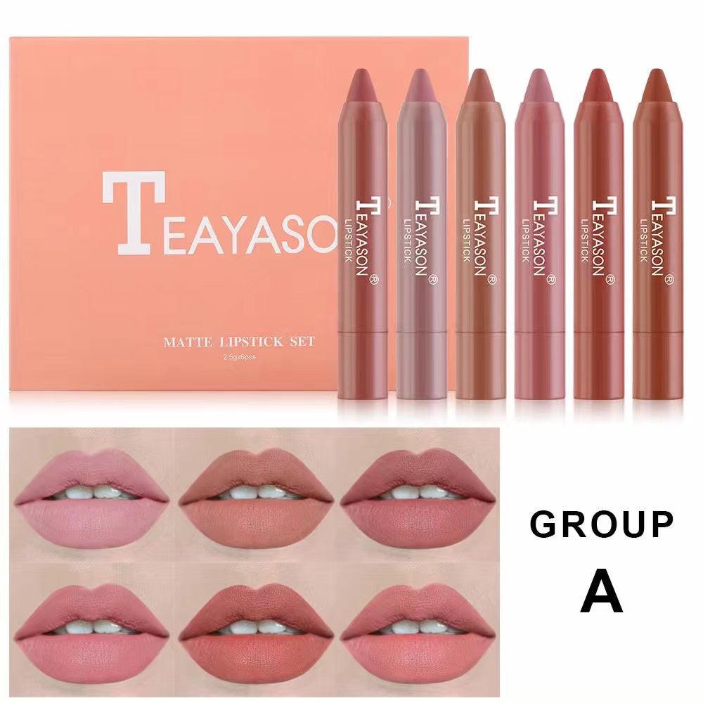 Women's Multi-Color Matte Lipstick Set 6-Pack.