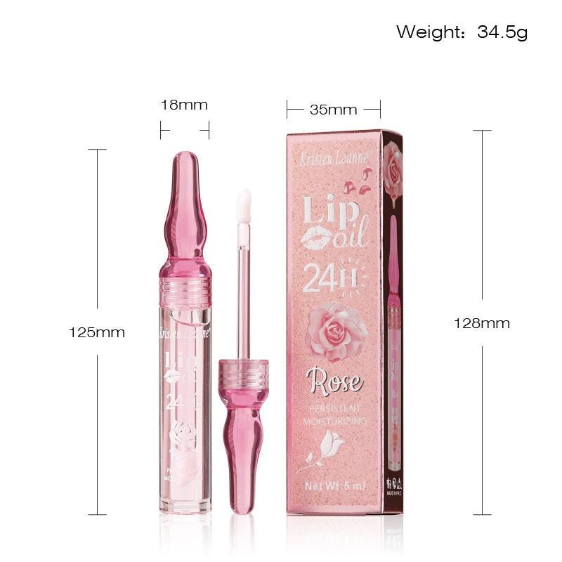 Long-acting Water Locking Rose Petals Moisturizing And Nourishing Lip Gloss Lip Gloss.